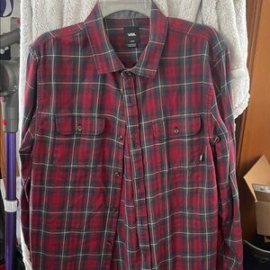 Vans Classic Red and grey Plaid Shirt